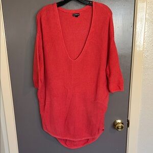 Express Coral Knit Top